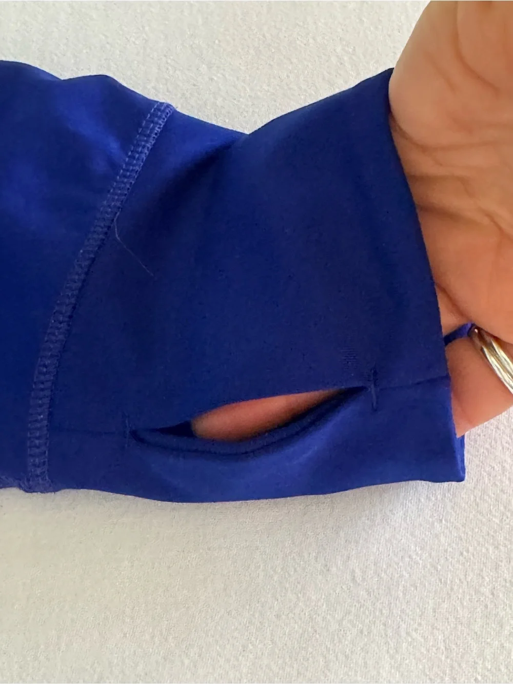 The North Face men's XL long sleeved thick dri-fit top in royal blue. EUC.